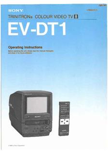 Sony EV DT 1 manual. Camera Instructions.